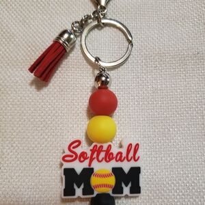 Silicone beaded Keychains with silicone charms and tassle.